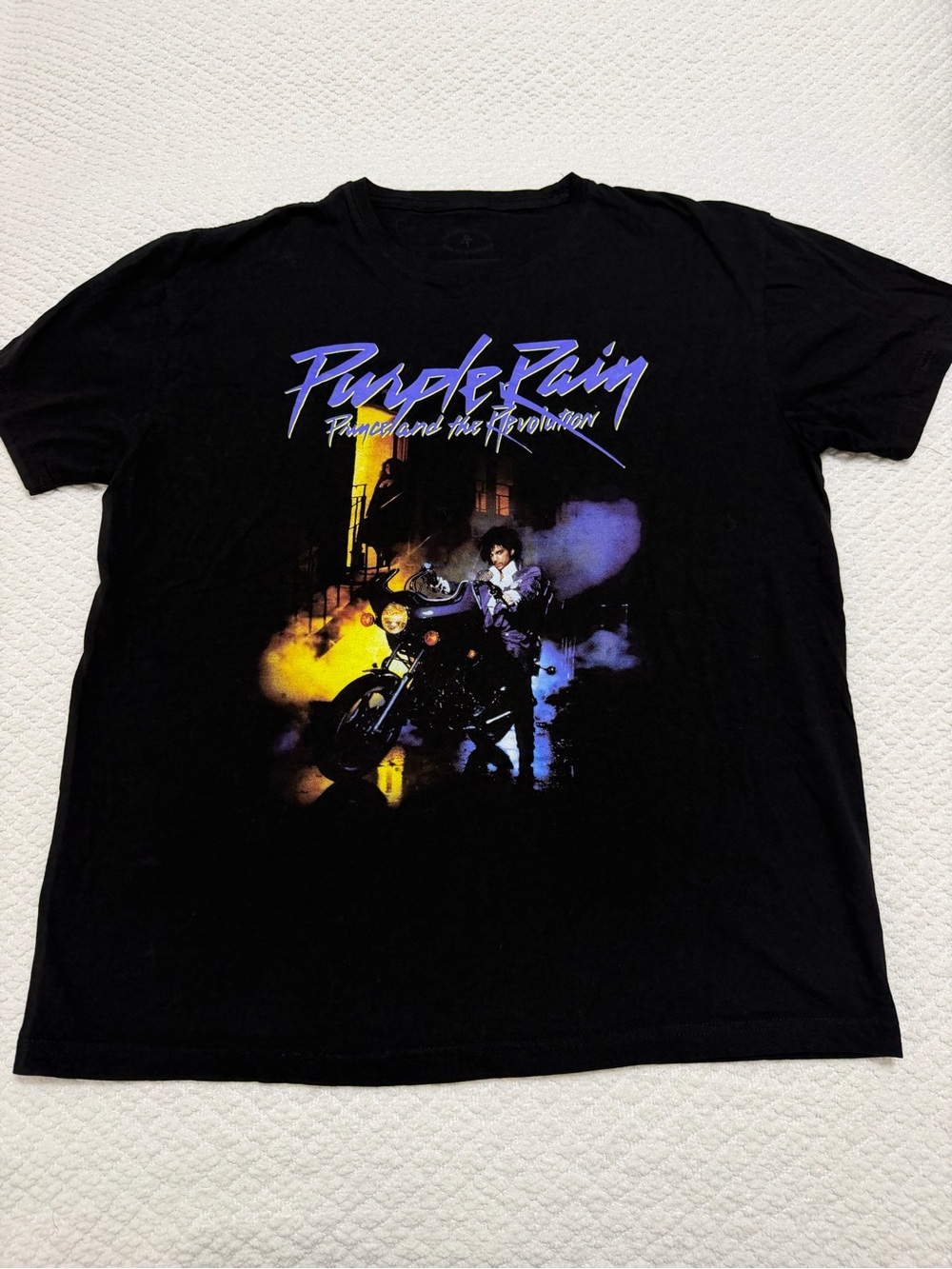 Prince and The Revolution Purple Rain Black T-Shirt Mens Size XL